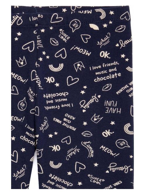 Benetton sötétkék, mintás lány leggings – 82 cm