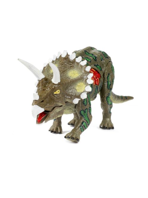 World of Dinosaurs hangot adó dinoszaurusz figura - 20 cm, Triceratops