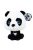 Big Headz nagyfejű panda plüss – 21 cm