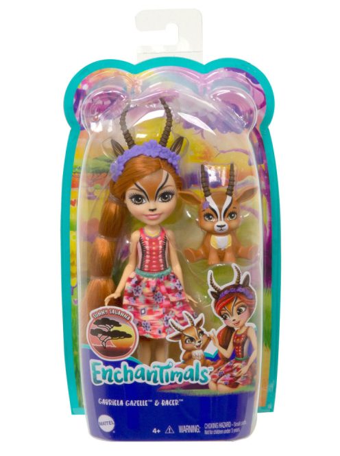 Enchantimals Gabriela Gazelle baba állat társsal – 16 cm