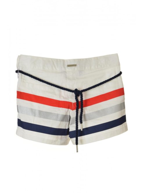 Boboli fehér, csíkos, flitteres lány short – 104