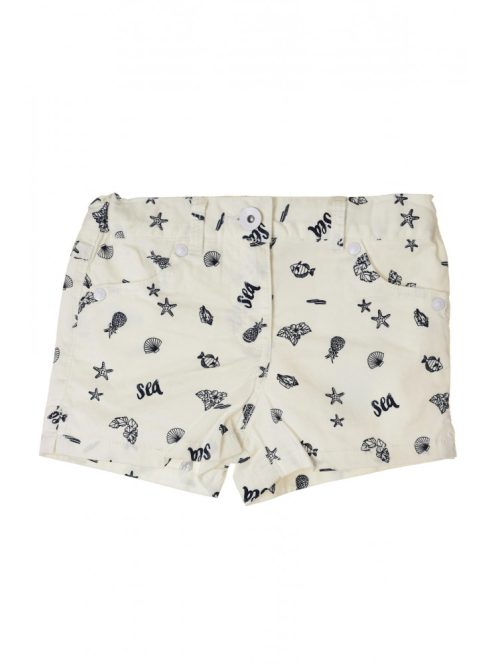 Boboli fehér, tengeri mintás lány short – 104