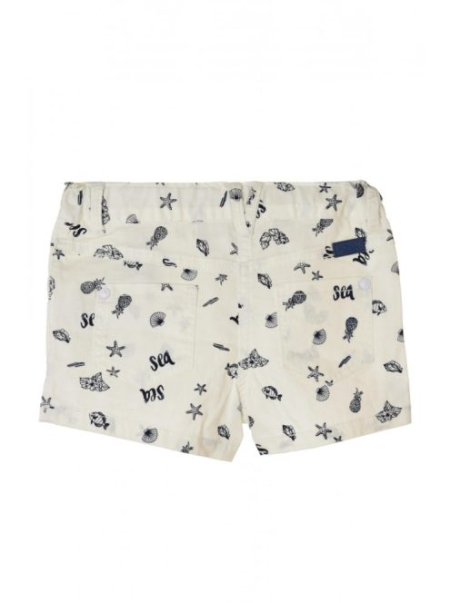 Boboli fehér, tengeri mintás lány short – 104