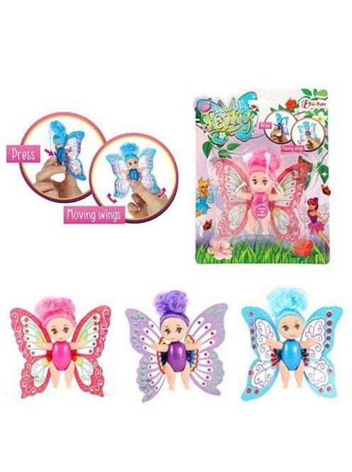 Butterfly Fairy tündér baba mozgó szárnyakkal – 8 cm